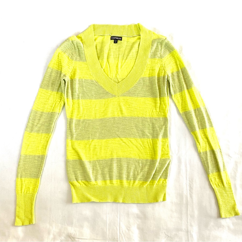Express Stripe Metallic Sweater